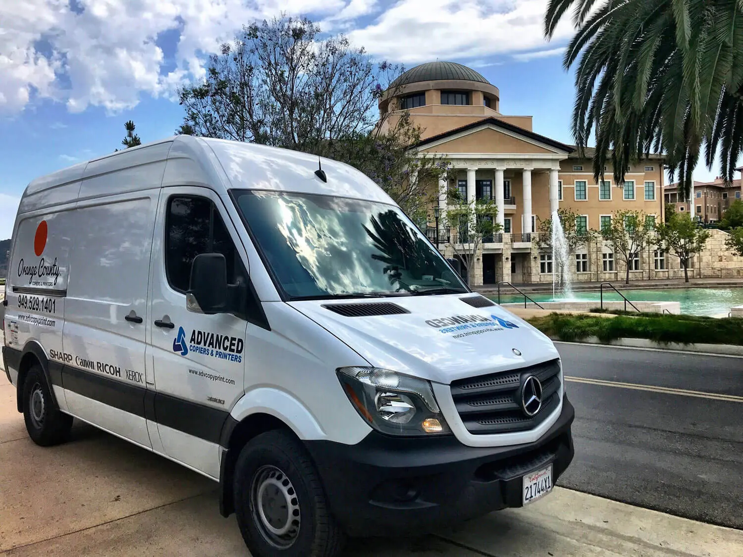 Orange County Copiers & Printers Delivery & Service Van